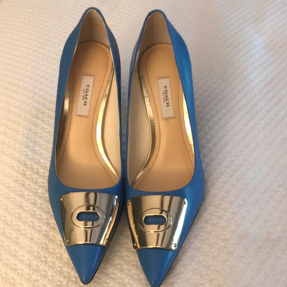 Coach Shoes - Coach Spazzalato French Blue Pumps NWOT Sz8
